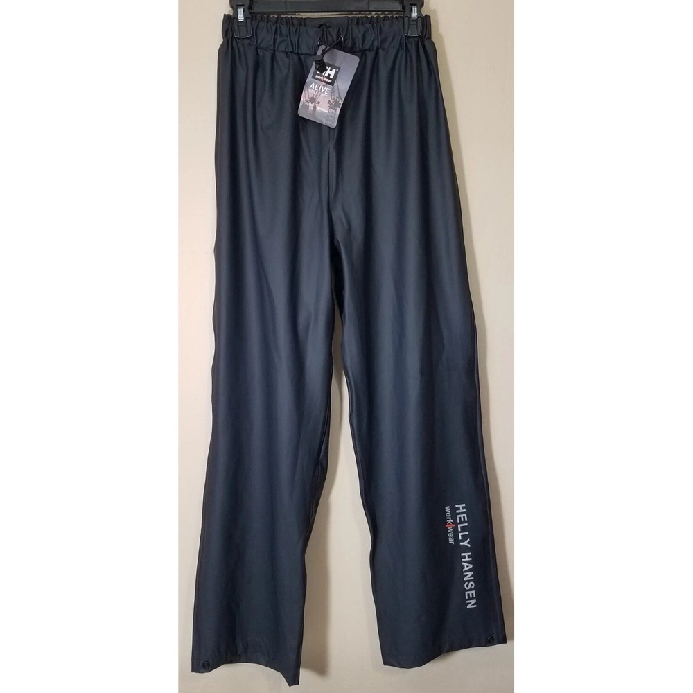 Helly Hansen Workwear Pant Men Small S Voss Navy #70480 Waterproof Rain Fishing